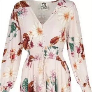 Long sleeve boho style maxi long dress